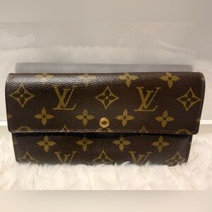 LOUIS VUITTON-CT0093 Snap Full Wallet Monogram Canvas